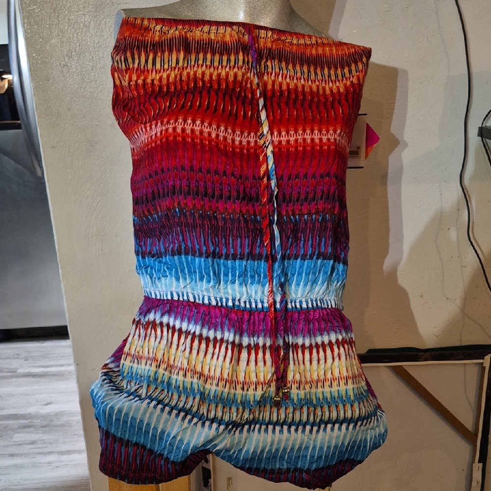 6 Degrees Multicolor Tie-Dye Romper